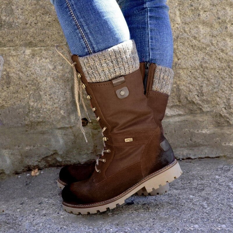 EB | Bis Kniehohe Kampfstiefel für Damen