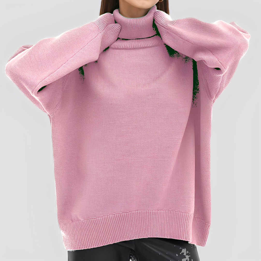 EB | Einfacher, Übergroßer Rollkragenpullover für Damen
