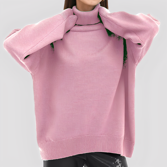 EB | Einfacher, Übergroßer Rollkragenpullover für Damen