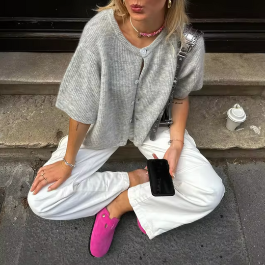 EB | Strick Kurzarm Cardigan