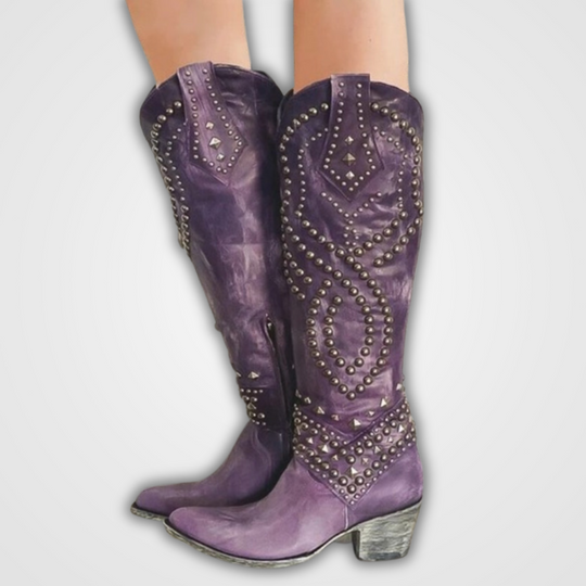 EB | Lange Stiefel mit Nieten-Design