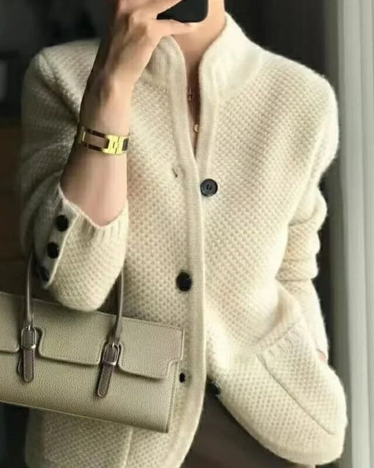 EB | Damen Woll Dicke Sweaterjacke