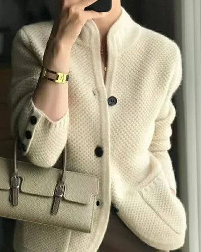 EB | Damen Woll Dicke Sweaterjacke