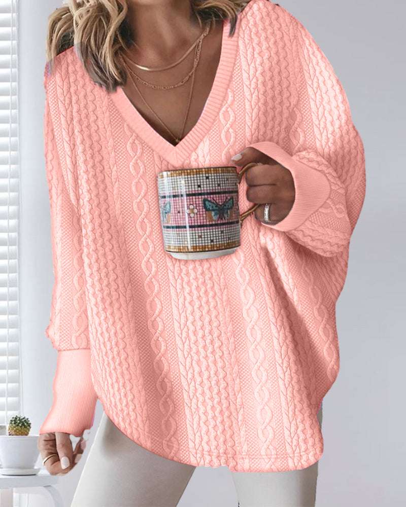 EB | Sweatshirt mit V-Ausschnitt