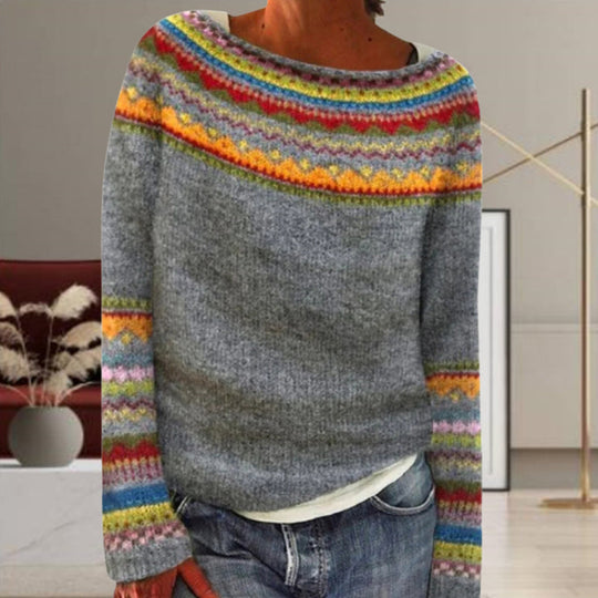 EB | Geometrischer Strickpullover