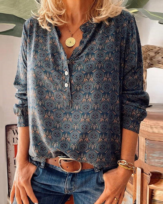 EB | Bluse mit Vintage Print