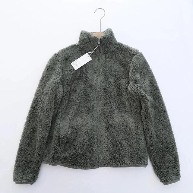 EB | Weiche Sherpa Zip Up Hohe Kragenjacke, Fleeceweste