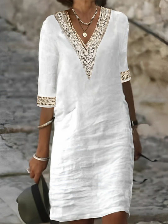 EB | Chic Baumwoll-Leinen-Kleid für Frauen