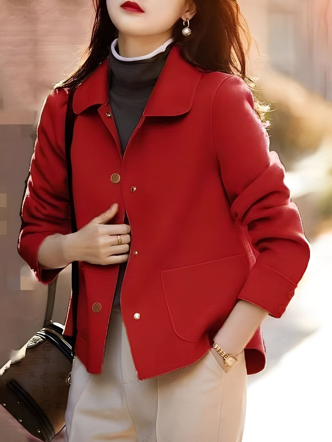 EB | Elegante, warme Damenjacke mit Knöpfen