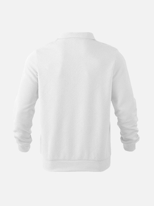 EB | Halb-Zip Pullover mit Strukturmuster - Smart-Casual Stil für Alltag und Büro