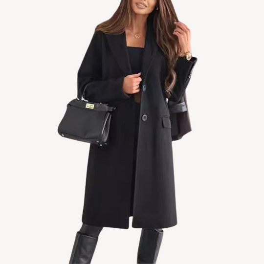 EB | Damen Wollmischung Mantel mit Taschen