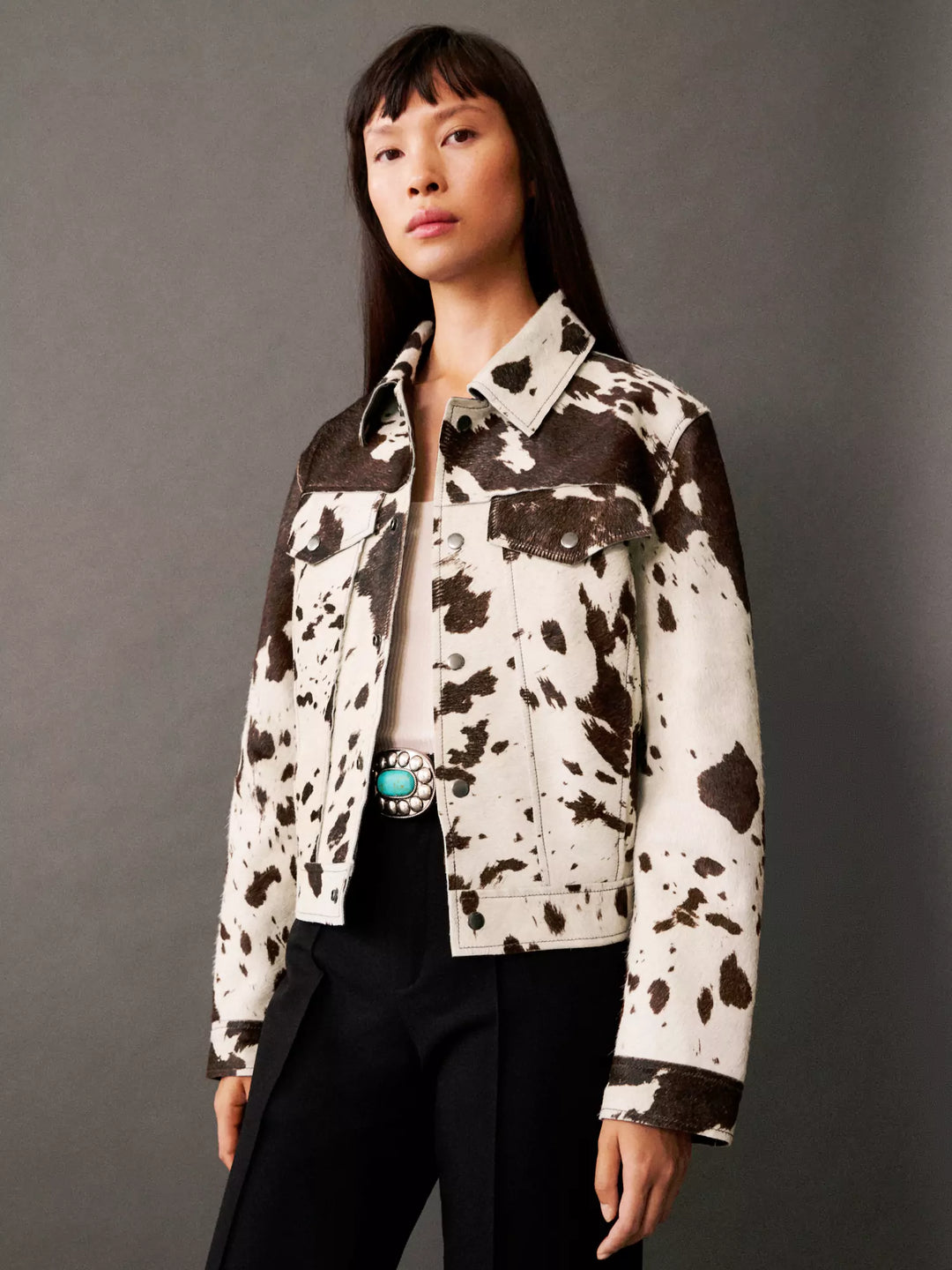 EB | Gemusterte Lederjacke