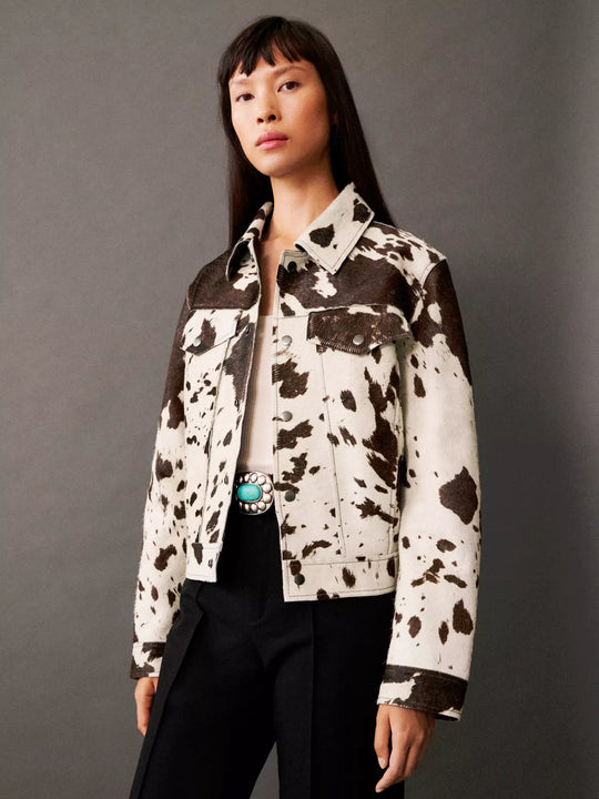 EB | Gemusterte Lederjacke