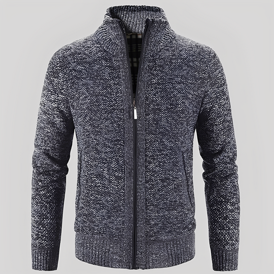 EB | Einfacher Cardigan mit Reißverschluss für Herren