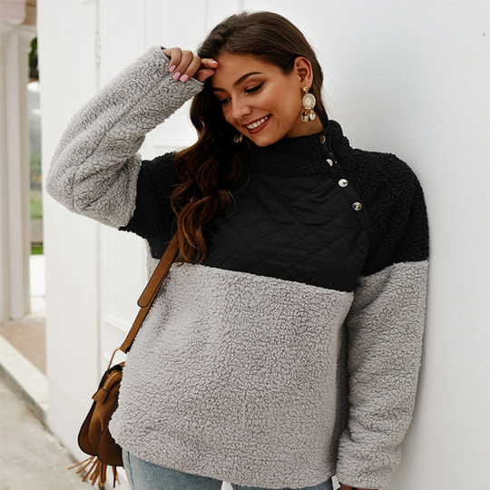 EB | Sweatshirt mit Hohem Kragen für Frauen