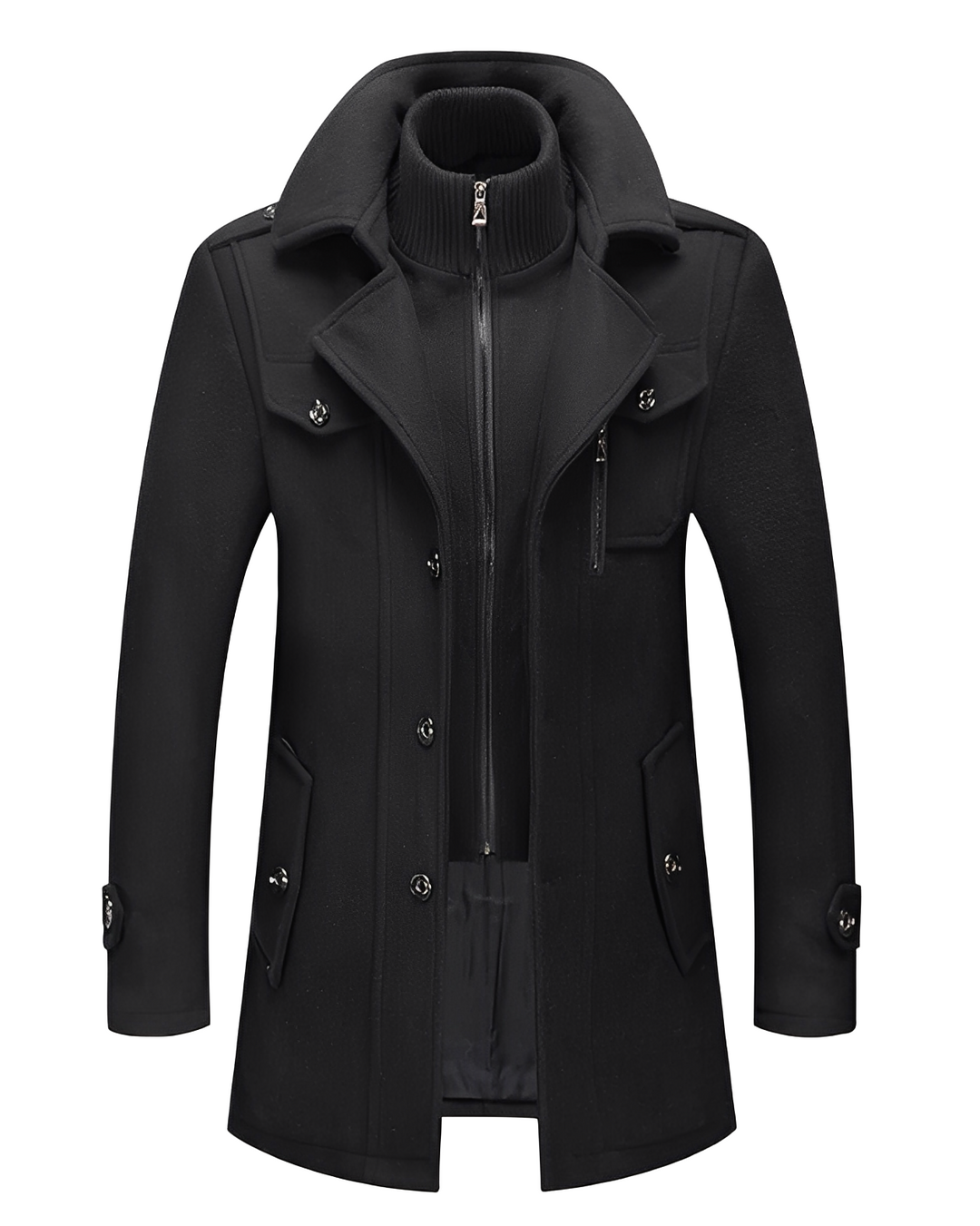 EB | Stylische Jacke mit doppeltem Kragen für Männer