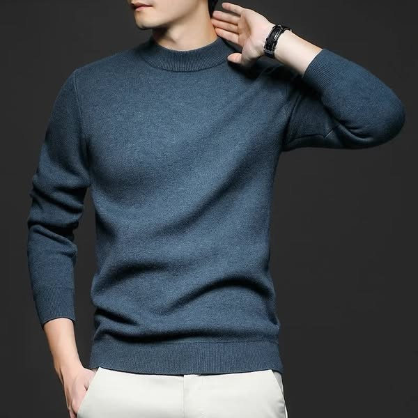 EB | Klassischer Strickpullover Rundhals Zeitloses und Elegantes Aussehen