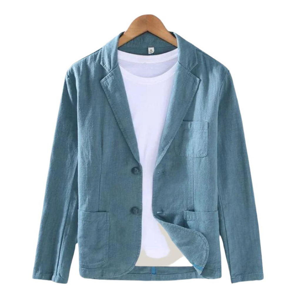 EB | Herren Eleganter Italienischer Leinenblazer Charmante Jacke für Männer