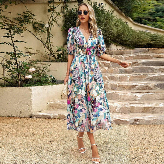 EB - Vintage-Kleid mit Laternenärmeln