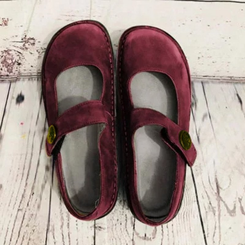 EB | Damen Weinlese Einstiegs Sandalen Frauen Schuhe Aus Wildleder