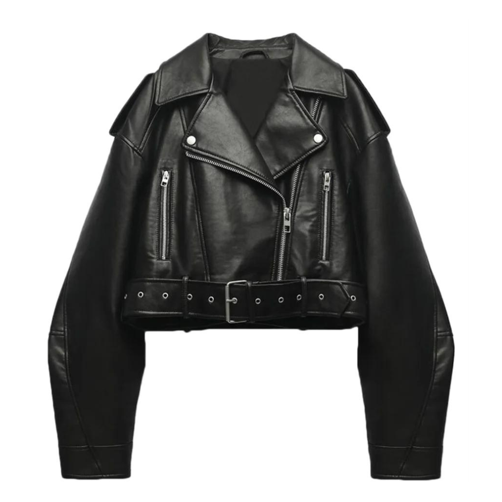 EB | Slim-Fit-Lederjacke für Frauen