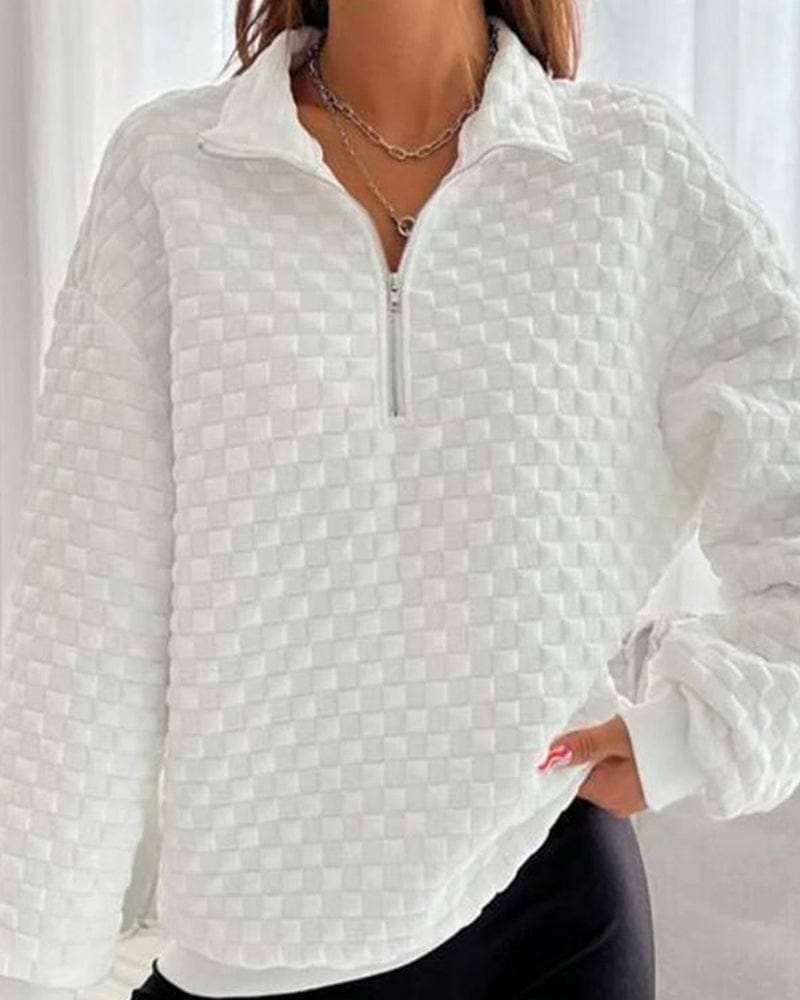EB | Zip-up Pullover Chic Modern Stil Ideal für den Winter