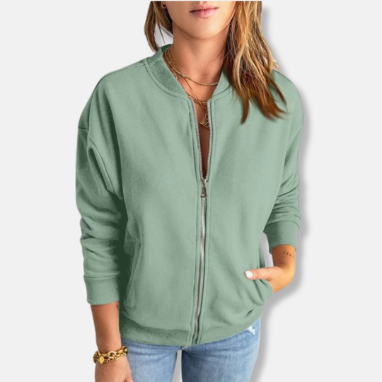 EB | Jacke - Leicht - Lässige Passform - Reißverschluss - Rippenbündchen - Lässiger Look