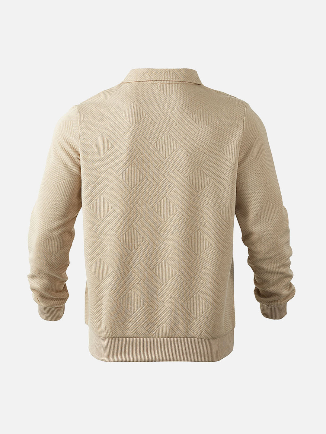 EB | Halb-Zip Pullover mit Strukturmuster - Smart-Casual Stil für Alltag und Büro