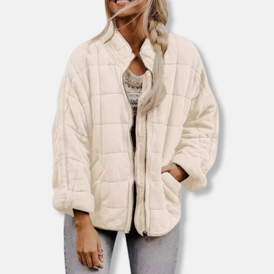 EB | Steppjacke - Oversized Fit - Stehkragen - Lange Ärmel - Reißverschlussverschluss