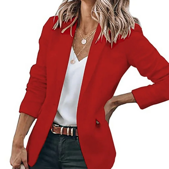 EB Blazer Damen Puffärmel, Locker Schwarz