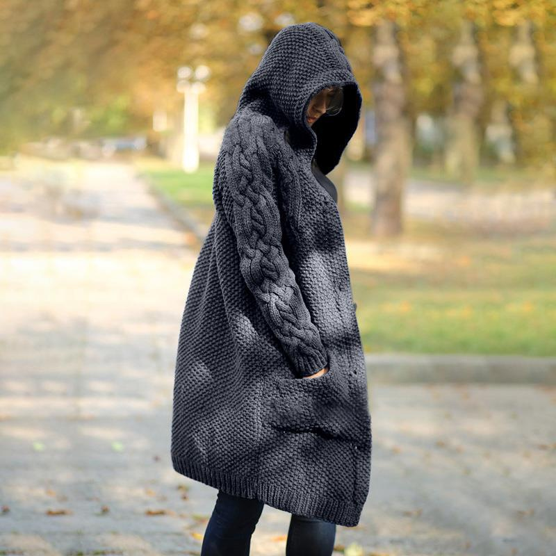 EB | Langarmcardigan für Frauen mit Kapuze