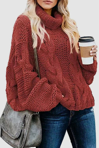 EB | Eleganter Strick-Cashmere-Pullover mit Rollkragen in einfarbig Ideal für den Winter