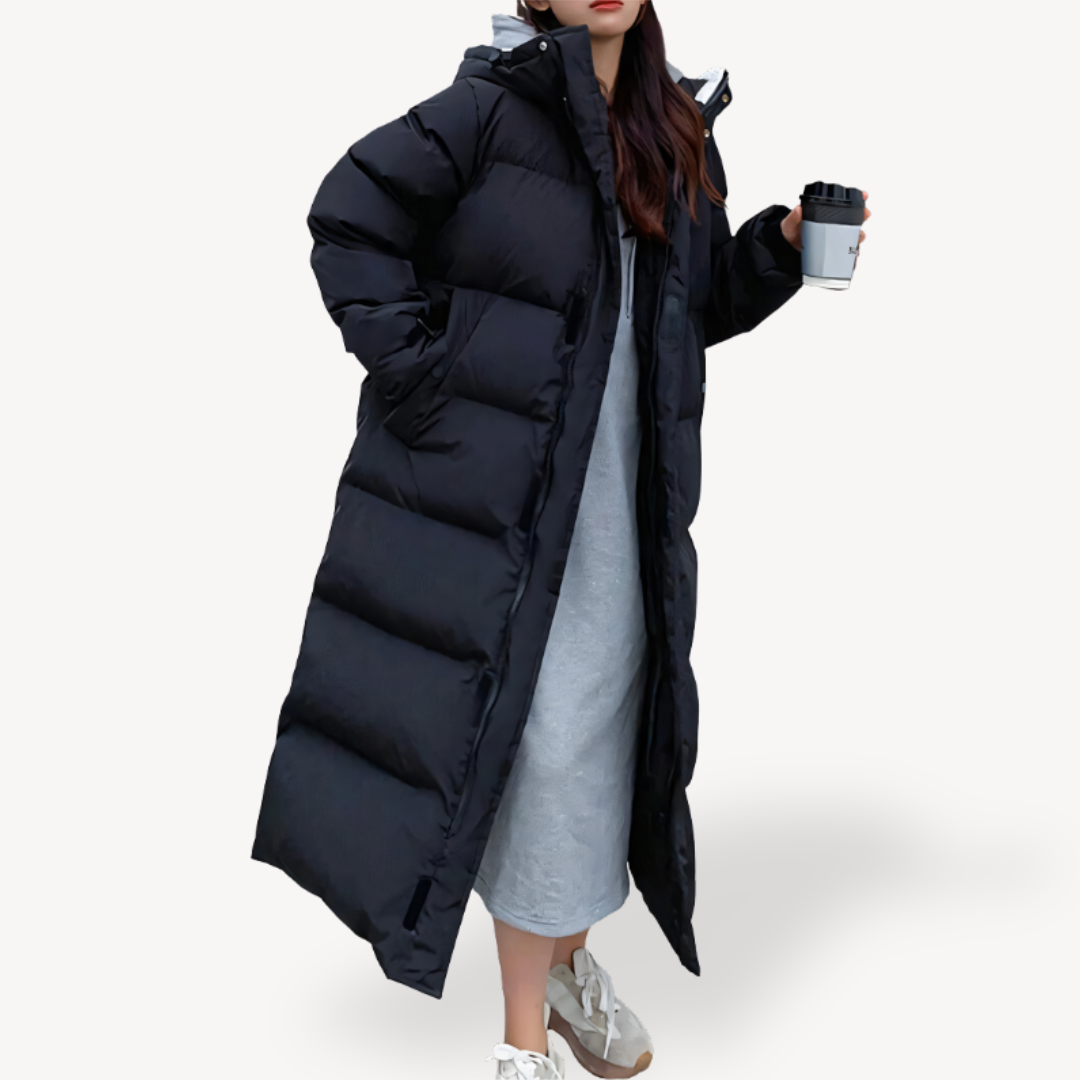 EB | Damen Übergroße Lange Pufferjacke