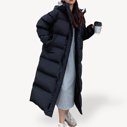 EB | Damen Übergroße Lange Pufferjacke