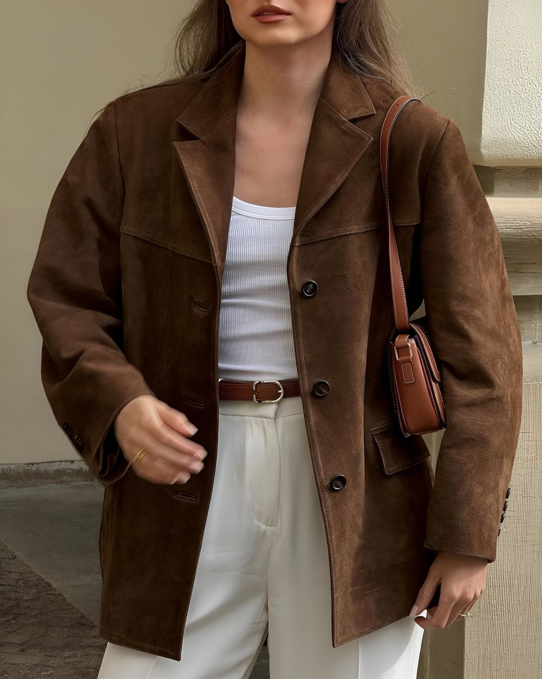 EB | Klassische Wildleder Blazer für Frauen