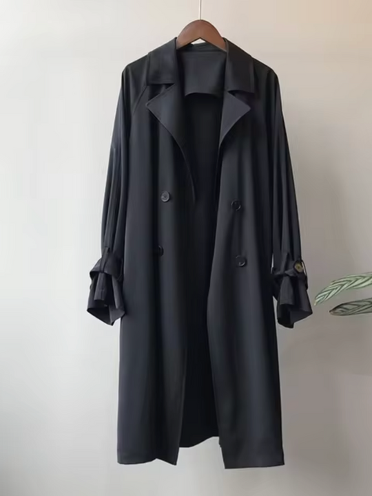 EB | Damen Langer Wasserdichter Trenchcoat Lässig