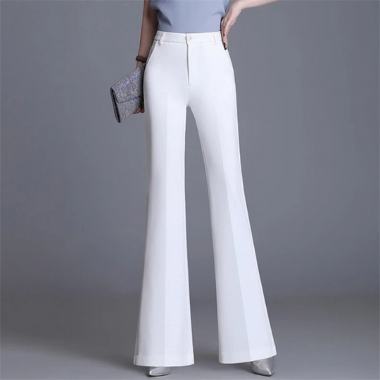 EB | Elegante Enganliegende Hohe Taille Flared Hosen