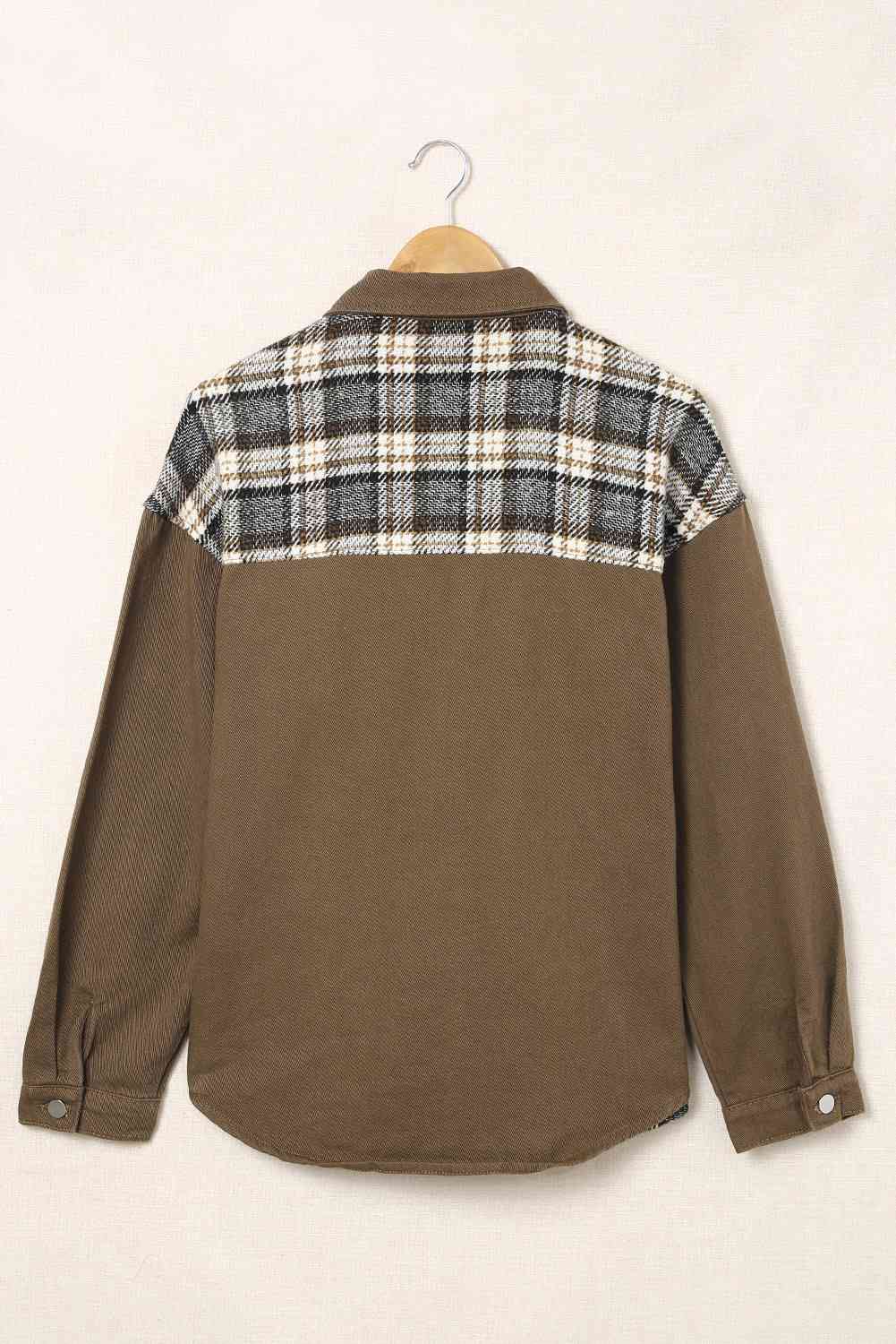 EB | Karo-Kragen-Denimjacke