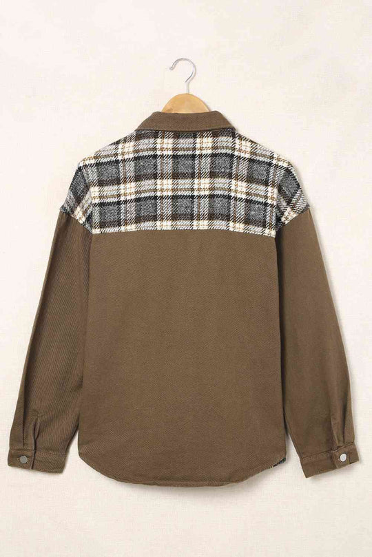 EB | Karo-Kragen-Denimjacke