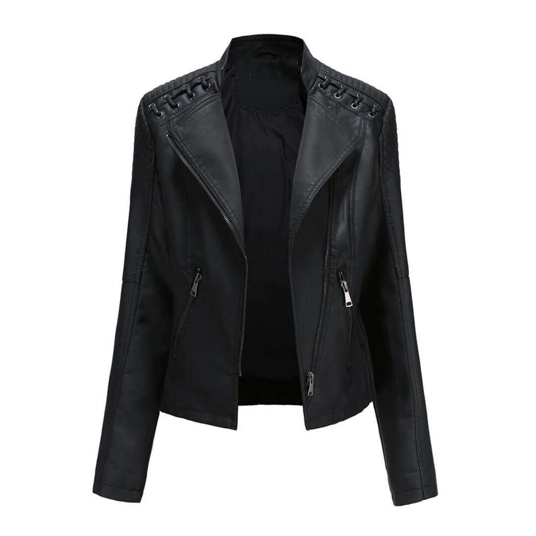 EB | Damen Faux-Leder Bikerjacke