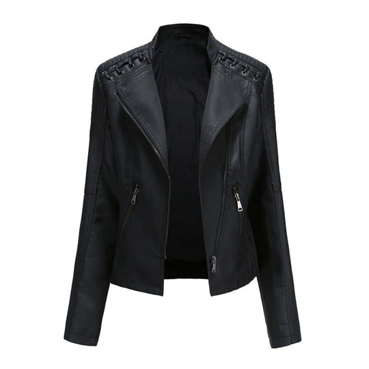 EB | Damen Faux-Leder Bikerjacke