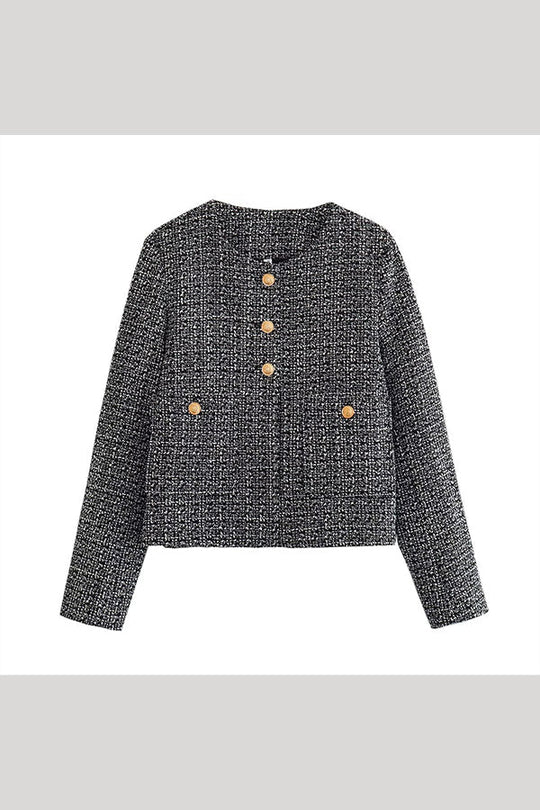 EB | Farbe Texturiertes Lässiges Stil Top Jacke