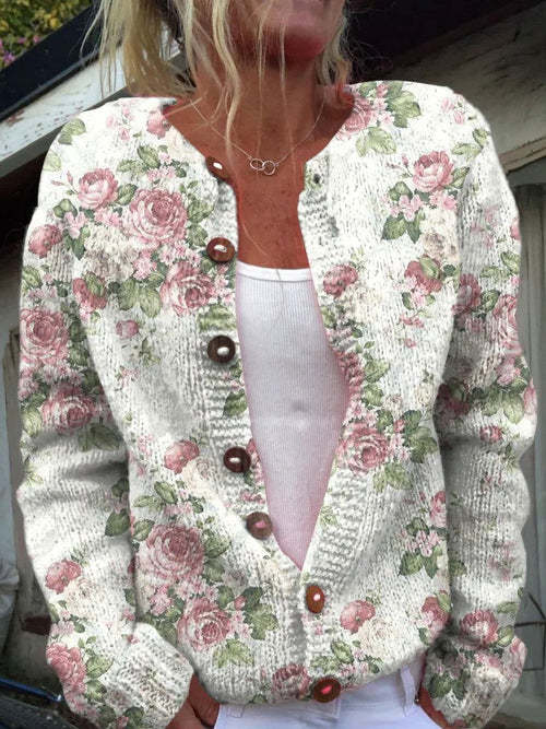 EB | 3D Digital Gedruckte Strickjacke für Damen
