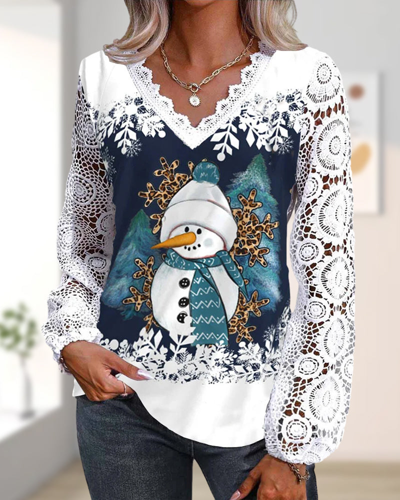 EB | Spitzen und Schneemannmuster