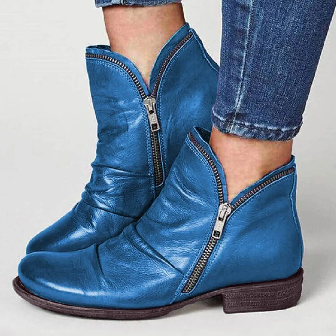 Damenstiefel mit doppeltem Reißverschluss EB EB