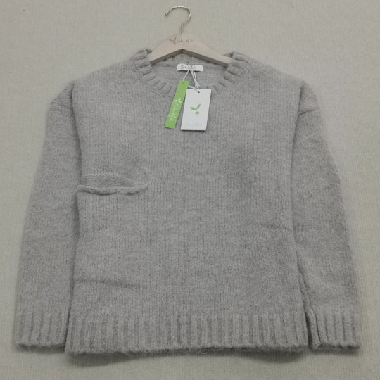EB | Übergroßer Strickpullover mit Tasche