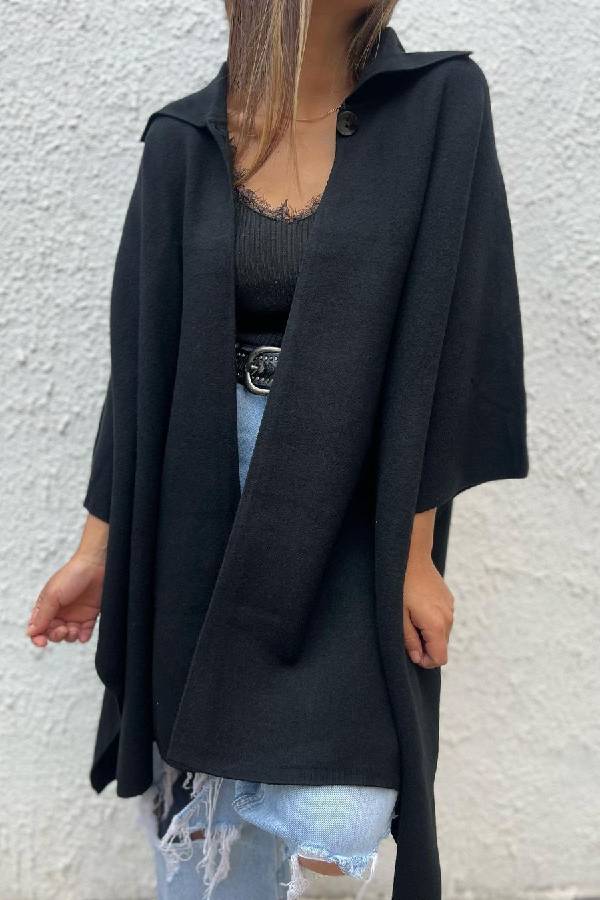 EB | Farbe lässiger Cardigan lockere Einzelknopf Windbreaker Jacke