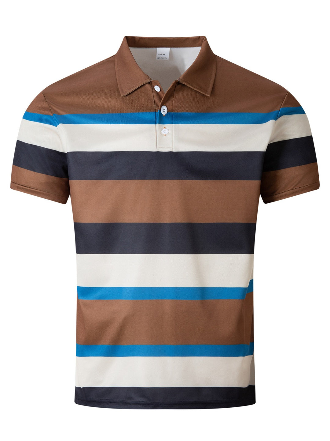 EB | V-Ausschnitt Button Business Stripe Vielseitiges T-Shirt