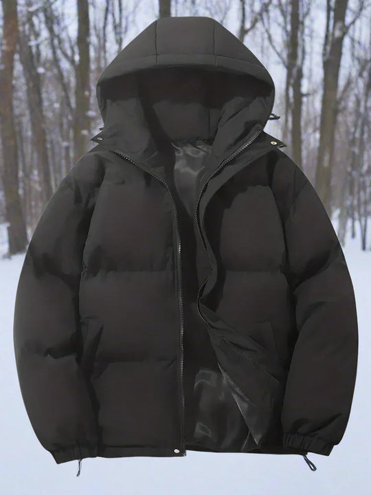 EB | Daunenjacke Warm Isoliert Gestepptes Design mit Kapuze und Reißverschluss