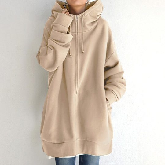 EB | Winterpullover mit Kapuze In Oversize Größe